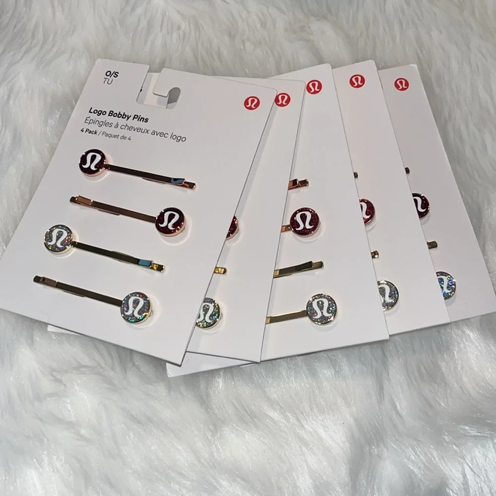 NWT Lululemon logo, hair bobby pins pack  each sold separately MRSP 25/12 - Picture 3 of 4